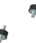 Heavy Duty Rubber Vibration Isolator Mounts Pack Of Two With One Inch Diameter And Half Inch Height Featuring Quarter Twenty Male Threaded Rods.