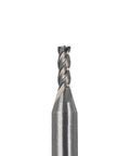 4 flute 5 Pack 1/8 Inch End Mill Cutter with 1/4 Inch Shank for CNC, close-up on balanced helix design, tool for aluminum and wood milling