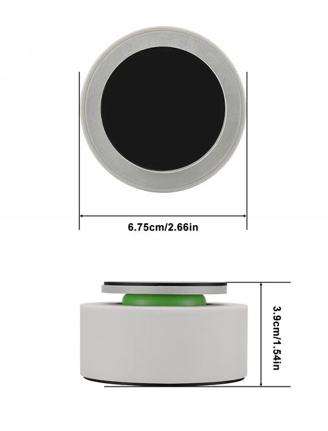 Top and side view of Anti Vibration Feet For 3D Printers Four Pack Shock Absorbing Pads dimensions labeled for size.