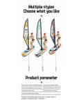Dope RC Surfing Boat Two Point Four GHz Never Flip Sailboard Blue With Directional Water Control And Steering Animated Surfer Motion And Balanced Hull Design For Stable Easy Handling At High And Low Speeds, three sail styles
