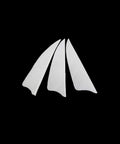 3 Inch Real Feather Fletching Arrows With Shield Cut Right Wing in white color for DIY archery hunting and target shooting shafts.