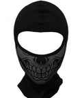 Skull Face Balaclava Dope All Season Gear One Size Fits Most Stretchy Tube Mask with skull design front view