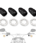 Premium 5/16 24 Acorn Nut Kit Plus Heavy Duty Lock Washers For Rearview Mirror Drop In Replacement On Most Classic Motorcycles.