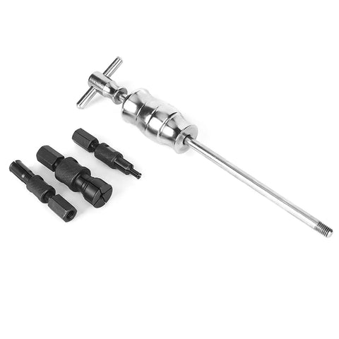 Absolute Beast 9 Piece Internal Bearing Puller Extractor Kit With Slide Hammer And Eight Collets Size 8 To 32 Mm Real Deal For Crushing Out Nasty Blind Holes In Garage Auto Shop Or Home Maintenance Jobs With Carry Case, steel puller and collets