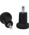 5 Pack Top Shelf Bell Glides For Office Chairs And Desk Stools No Sweat Caster To Stationary Switch hardwood glides in black.