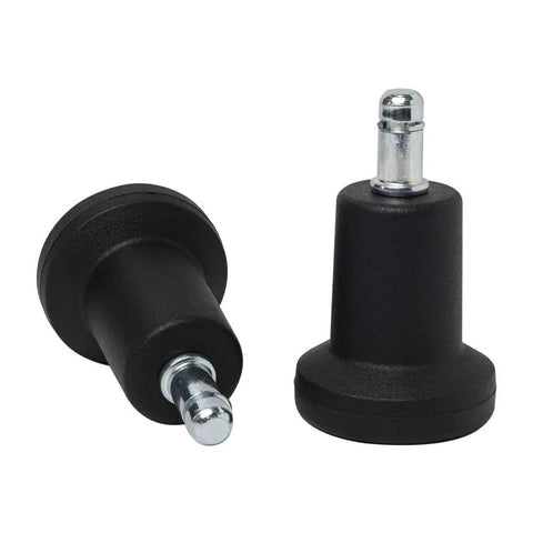 5 Pack Top Shelf Bell Glides For Office Chairs And Desk Stools No Sweat Caster To Stationary Switch hardwood glides in black.