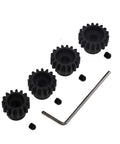 Mod 1 Pinion Gear Set 5mm Shaft Hardened Steel 15T 16T 17T 18T Four Pack For RC Cars Upgrade Rugged CNC Machined Wear Resistant