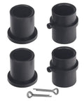 Flange Wheel Bushing Bearing Kit For Lawn Mower Repair Replaces 741-0990B 714-0162 741-0990 shown in black with included pins.