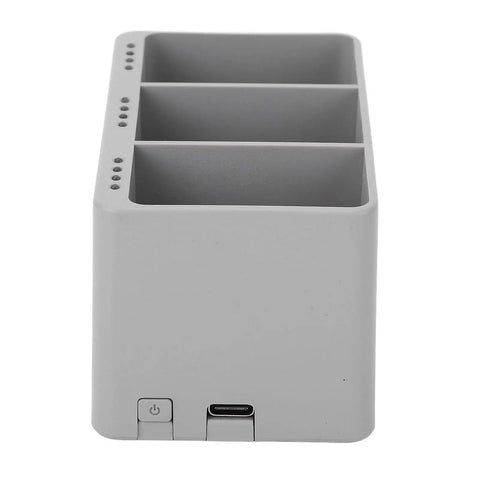 Three Port Drone Battery Charging Hub With Digital Display, Fast 8.5V 4A Output, compartments for Mini 3 Pro, 4 Pro batteries