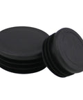 Round Hole Exhaust Stopper Covers Plug For Jimny 2023 2024, black rubber stoppers closeup, ABS exterior accessory