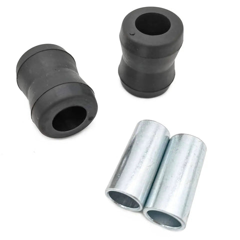 Hourglass Shock Eye Bushing Five Eighth Inch ID With Double M12 Sleeves 4 Eye Bushings And 4 Sleeves For Shocks Eye Or Sway Bar Links Heavy Duty And Durable Natural Rubber With Zinc Plate Sleeves