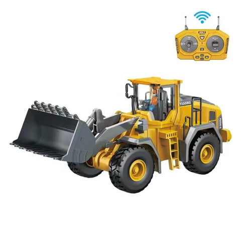 Rad 9 Channel Remote Control Front Loader Toy With Metal Shovel 2.4GHz RC Construction Vehicle with remote