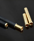 Brass Arrow Inserts 6.2mm.244 ID For Carbon Arrows With 8-32 Thread, shown with arrows on black background