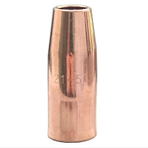 Get Your Hands On These Sick Plasma Cutter Consumable Tips And Nozzles For 20pcs Welding Kits With 0.8mm Diffuser Copper Parts That Are Totally Durable, close-up of a copper nozzle.