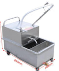 Heavy Duty Mobile Fryer Oil Filter Machine 55L commercial kitchen liquid purifier with drain hose and casters
