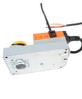 Rock Solid Modulating Damper Actuator For HVAC Systems Delivering Accurate 2 To 10 V Feedback And Smooth 24 Volt AC DC Control For Tight Airflow Regulation And Pain Free Install overhead view of actuator with wiring.