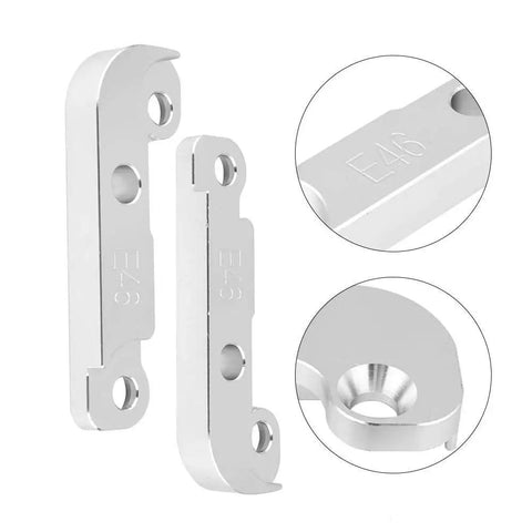 2 Piece Aluminum Drift Adapter Kit For E46 That Boosts Turn Angle By Twenty Five Percent With Mounting Hardware Included CNC Machined