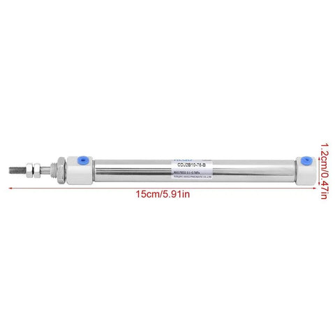 Go-To Tiny Pneumatic Cylinder With 75mm Stroke And 10mm Bore Double Acting Single Rod For Small Automation Projects