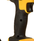 Close-up of the cushioned hand grip on the Straight Up Heavy Duty Cordless Drill With Quick Change Chuck.