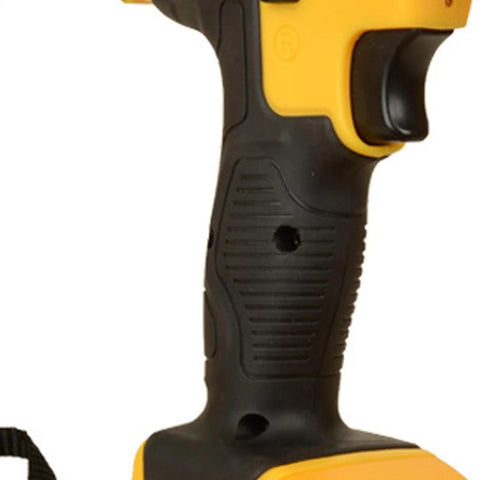 Close-up of the cushioned hand grip on the Straight Up Heavy Duty Cordless Drill With Quick Change Chuck.