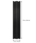 Two Pack Black Aluminum Linear Rail Extrusion Guide With Anodized Finish, 7.9 x 1.6 in, side view
