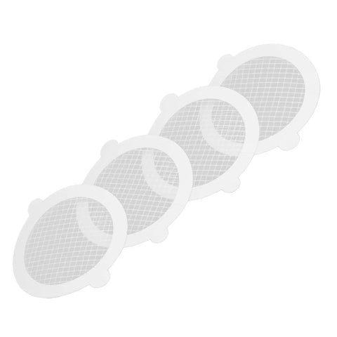 YUEHISY 50Pcs Shower Drain Hair Catcher Fiberglass Dense Mesh (50 Pieces) - Set of four disposable mesh drain covers.