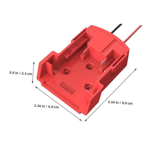 Plug And Play Lithium Battery Adapter Conversion Kit For Tools And DIY Projects Output Only Power Connector dimensions