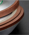 Close-up of Pro Grade 150mm Diamond Grinding Wheel Disc for Carbide Cutter and Metal Grinder with resin bond layers
