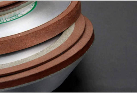 Close-up of Pro Grade 150mm Diamond Grinding Wheel Disc for Carbide Cutter and Metal Grinder with resin bond layers