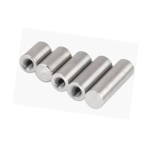 Heavy Duty 304 Stainless Steel Internal Thread Dowel Pins With Smooth Finish For Precision Alignment, Easy Install, And Long lasting Durability In M3 M4 M5 Sizes on display.