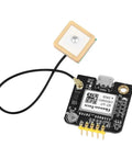 Gps Module Receiver For Drones And Arduino Neo6M GPS Navigation with IPEX antenna and USB interface on white background
