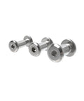 Solid Stainless Steel Binding Post Screw Kit Featuring M4 M5 M6 Metric Threads showing three sizes of screws for audio builds.