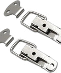 Heavy Duty Stainless Steel Flat Beak Spring Clasp With Gate Lock Design For Cabinets And Boxes This Durable Toggle Latch Keeps Things Secure In Style., stainless steel toggle latch set