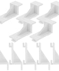 White Plastic Fridge Shelf Clips Set Of 10 For Freezers And Refrigerators, Sturdy Shelf Brackets For Home And Commercial Coolers