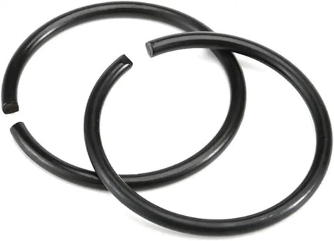 65 Count Heavy Duty Mn Steel Shaft Circlips For Axial Locking High Performance Retaining Rings in black.