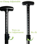 Lightweight Carbon Fiber Dragon Boat Paddle Adjustable From 43 To 52 Inches IDBF Approved Oar with T Handle Lever Clamp