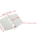4 Pack 304 Stainless Weld On Hinges Without Holes 60x74x2mm 280 Degree Rotatable Heavy Duty Steel Butt Hinge dimensions shown.