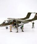 Old-School Vietnam Era USAF Airfield Model Kit Scale 1 To 48 With OV-10A And O-2A Aircraft And 5 Pilot And Tech Figures