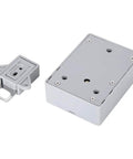Hassle Free 125 Khz Smart Cabinet Lock With Electronic Rfid Card Access For Warehouse Sauna Library Office Locker No Drill Gray Anti Smash Self Locking Body Straightforward Installation with gray housing and plate.