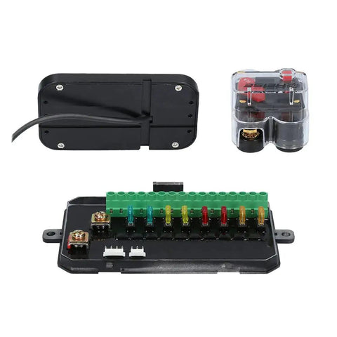 8 Gang Switch Panel System With IP68 Control Box Splash Proof Panel 60 Amp Resettable Breaker Six Extra Fuses