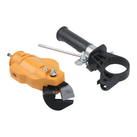 Industrial Precision Drill Nibbler Attachment For ION Lithium Power Tools, heavy-duty orange cutter, compact design for thin metal.
