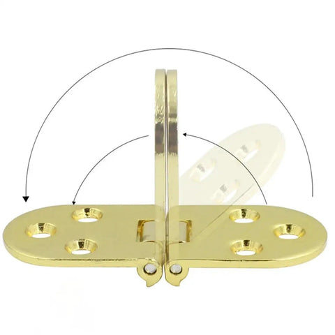 Gold 180 Degree Flush Cabinet Hinges For Doors And Cupboards Semicircle Zinc Alloy Black Hardware Easy Install Durable Metal