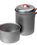 Ultralight Titanium Solo Camping Pot Set 750ml For Solo Hikers Zero Point Three Millimeter Body Built To Slash Weight By Twenty Percent