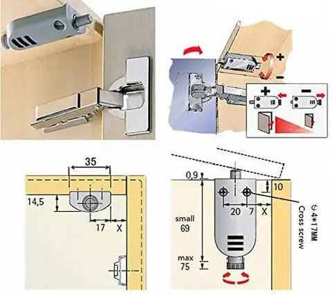 Twenty Pack Heavy Duty Abs Plastic Soft Close Cabinet Door Buffers With Straightforward Hole Mount Setup For Quieter Kitchen Cupboard And Furniture Closing Repairs and installation detail.