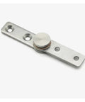 Stainless steel concealed hinge with constant torque damping and 360 degree rotating shaft positioning for smooth soft close cabinet doors