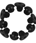 Close-up of black plugs from 160 Piece Rubber Oil Plug Sealing Kit for Bottle Floor Jacks High Grade Hydraulic Seals Leak Free Fit Easy Insertion