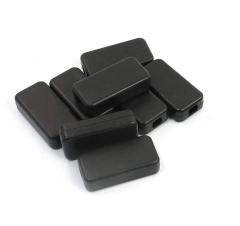 Stack of black Waterproof Junction Box Enclosure 40mm X 20mm X 11mm Small Plastic Electrical Box For Wiring, 12 pack