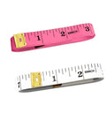 Dual Pack 60 Inch Soft Measuring Tape Set For Body Measurements, Fabric Sewing And Tailoring, Flexible Rose Red And White Tape Measures