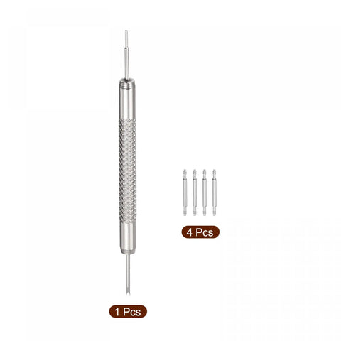 Stainless Steel 14mm Watch Band Pins Replacement Kit With 1.5mm Pin Diameter Includes 4 Pins And 75mm Spring Bar Removal Tool For Quick Strap Repairs DIY Friendly