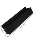 Wall Mount Spray Can Holder And Tool Rack Heavy Duty Metal Storage Shelf with measurements, made from black iron.